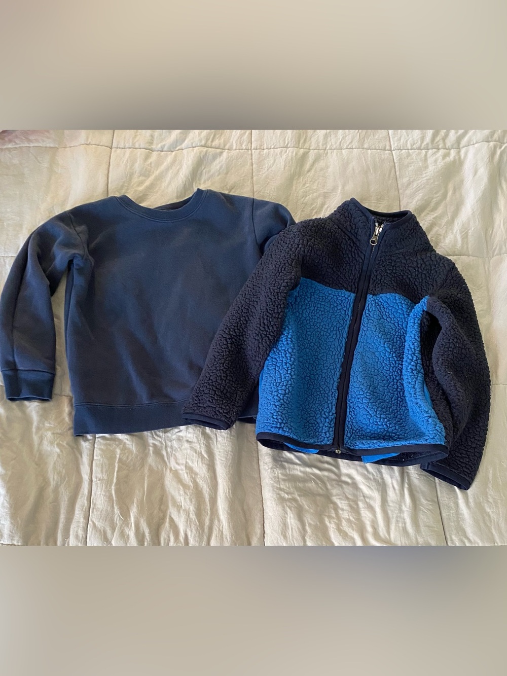 Garanimals Navy and Bright Blue Sherpa Jacket with Navy Sweatshirt